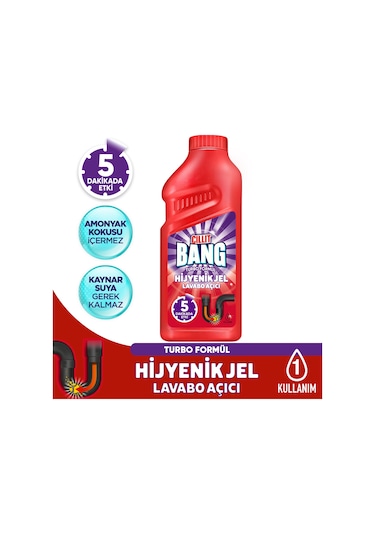 Cillit Bang Turbo Hijyenik Jel Lavabo Açıcı 500 ML + Dezenfektan M