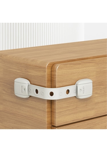 Jeemson 5 Adet Gri Çocuk Güvenlik Kilidi - Çift Yönlü Ayarlanabilir Dolap/çekmece/ Buzdolabı Kilitleri - Bebek Ellerini Korumak İçin Abs Malzeme Gri