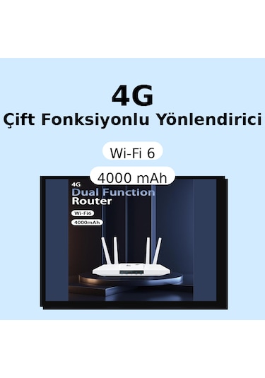 4g/5g Destekli Dual Function Router 300 Mbps Type-c 4000mah Batarya Yüksek Performanslı Ağ Çözümü