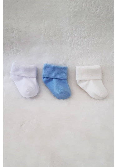 3lü Kız Erkek Bebek Yenidoğan Çorap Pamuklu Likralı Esnek 001