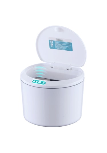 Sones Exped Smart Masaüstü Akıllı İndüksiyon Elektrikli Depolama Kutusu Araba Ofis Çöp Kutusu, Özellikler: 5l Pil Sürümü Beyaz Diğer