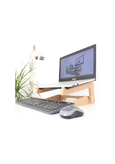 Hanwood Ahşap Laptop Standı - Laptop Yükseltici - 15" Ve Üzeri