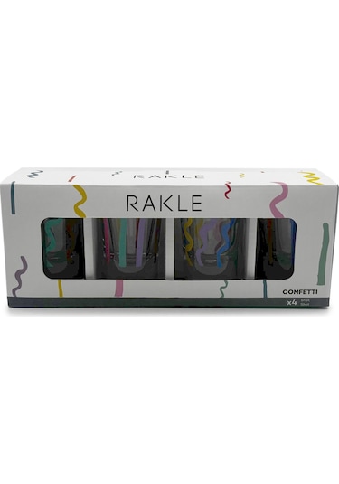 Rakle Confetti 4'lü Shot Bardağı Seti 34 Cc