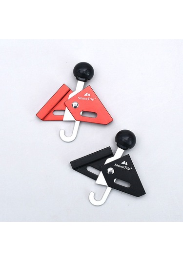 Tenfowee Alüminyum Kamp Çadır Çubuğu Ucu Kapağı - 6mm Çubuklar İçin, 90 Derece Ayarı, Kayma Engeli Toprak Pinleri, Kırmızı Kırmızı