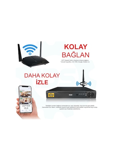 Ids - 4 Kameralı 1080P Fullhd 5Mp Sony Lensli Kamera Seti - 2027