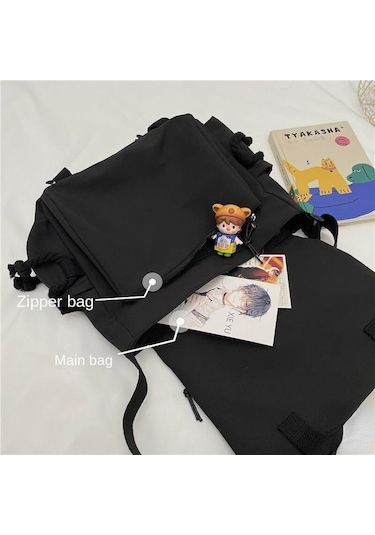 Novahub Mavi Naylon Çanta, Omuz Çantası, Büyük Kapasiteli Crossbody, Genç Messenger Çanta, Öğrenci Okul Çantaları İçin, Yeni Tasarım Mavi