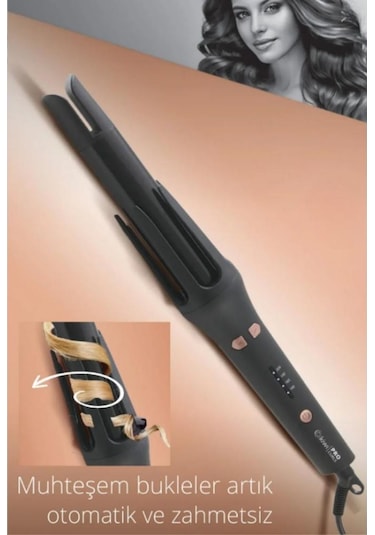 Khs-2037 Döner Başlıklı Saç Şekillendirici Siyah