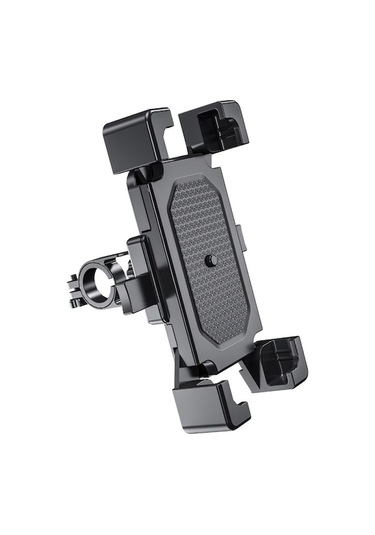 Global Motosiklet Gidon 4.5-6.3 İnç Telefon Tutucu Cep Telefonu Standı Kelepçe Siyah