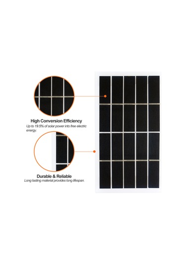 Aubyhe 5v 2w Çok Kristal Güneş Paneli - Ip65 Su Geçirmez Dışarıda Kullanım Dıy Şarj Cihazı Lamba, Fan, Pompa İçin