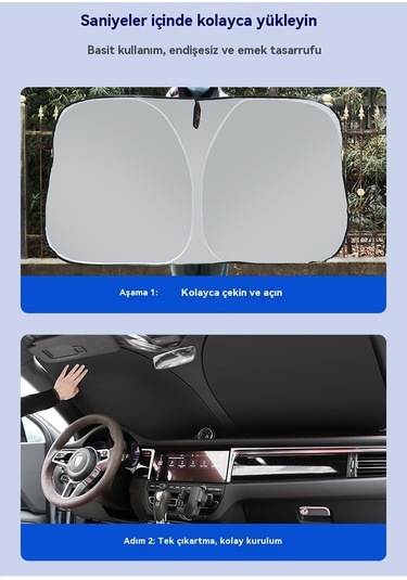 Araç Ön Cam Isı Yalıtımı Ve Güneş Koruması-ön Blok - Renkli Küçük Çocuk 140 70cm