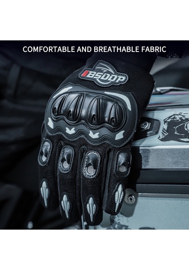 Tenfowee Bsddp Motosiklet Eldiveni - Nefes Alabilir, Darbeye Dayanıklı, Tam Parmaklı, Mevsim Geçişli, Dokunmatik Uyumlu, Turuncu 2xl