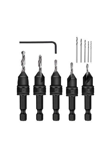 Parça 3/8-inç 82 Pahlı Matkap Ucu, Lavabo Deliği Delme Alet Takımı