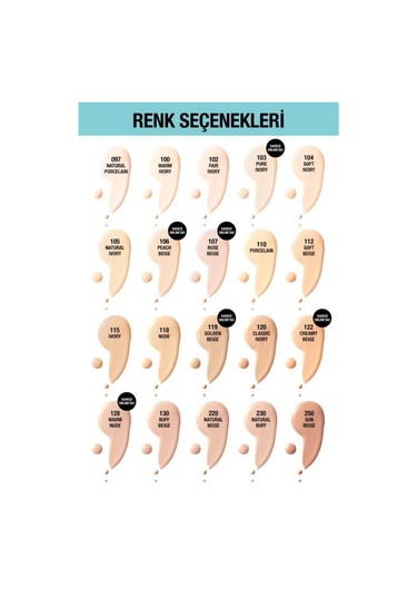 Maybelline New York Fit Me Matte+Poreless Fondöten 250 Sun Beige