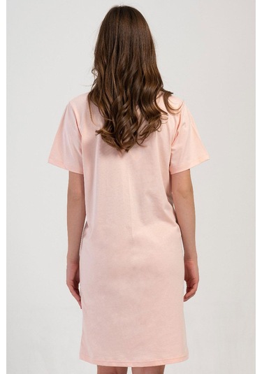 Kadın Kısa Kol Lohusa Baby Pink Tunik C1t9n4o804