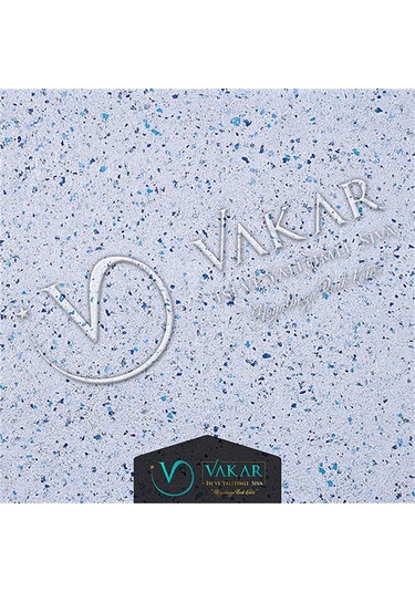 Vakar Premium Canli Siva Moonlight 08 2kg Paket BEYAZ ZEMiN TURKUAZ MAVi DESEN