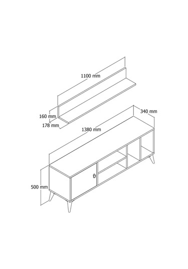 Efes Tv Ünitesi Açık Ceviz