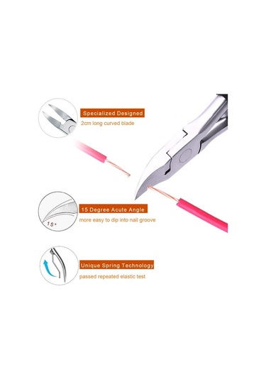 Yifomall Profesyonel 6'lı Tırnak Bakım Seti - Kalın Ve Batık Tırnaklar İçin Özel Kavisli Makas İle Hijyenik Çözüm