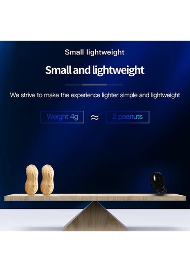 Jeemson X9 Bluetooth 5.0 Kulak İçi Kulaklık - Mini, Gizli, 5 Saat Çalma Süresi, Tek Tuş Kontrol, Mikrofonlu İş Ve Araç Kulaklığı Beyaz
