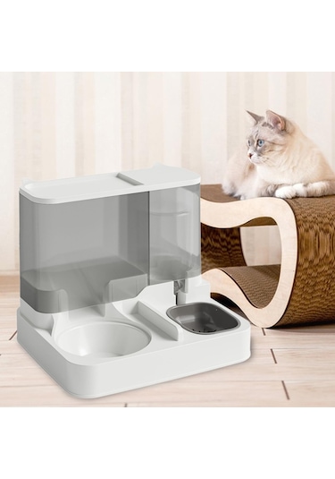 Suntek 2& 39 Si 1 Arada Evcil Hayvan Besleyici Pürüzsüz Gri