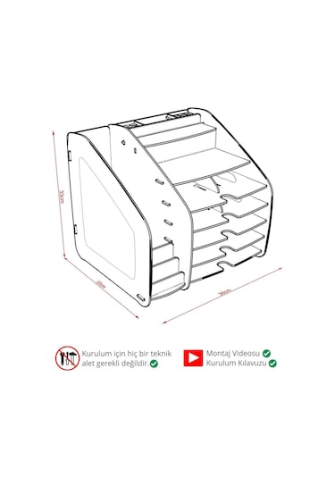 Fx-xl Modest - 6 Renk - A4 Evrak Rafı Masaüstü Organizer
