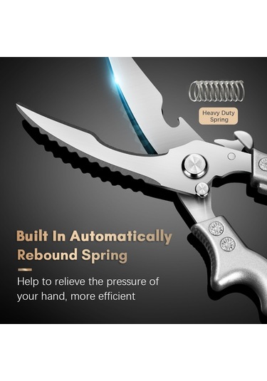 Mutfak Makası Ağır Hizmet Tipi Mutfak Makası Paslanmaz Yeşil Diğer