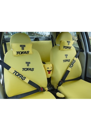 Tofaş Uyumlu 12 Parça Sarı Oto Koltuk Kılıf Seti