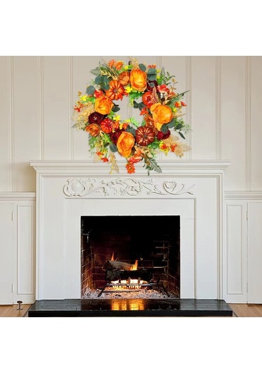 Xianwen Geeroyoo Sonbahar Kapı Süsü - Balkabağı Ve Çiçekli Şık