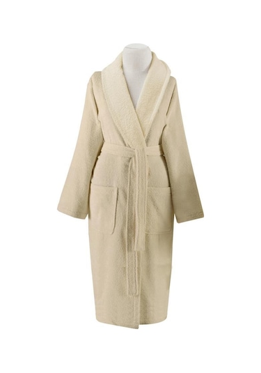 Taç Şalyaka Pamuk Bornoz Camel S/m Camel