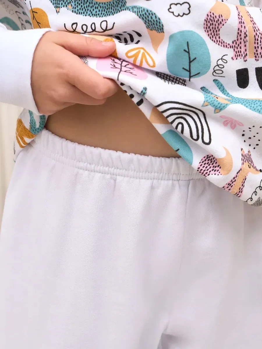 Maska.bear Çocuklar İçin Sıcak Hırka Kumaşlı, Pamuklu İç Astarlı Pijama 14026037 Beyaz