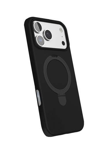 Özel Apple I Phone 17 Pro Regal Magsafe Standlı Kapak - Siyah Fırsat