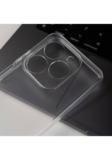 Tecno Spark 20c Kılıf Zore 2mm Anti Shock Silikon Renksiz