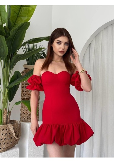 Peyda Straplez Elbise Altın