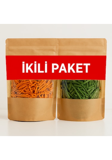 Emt Gıda Ev Yapımı %100 Doğal Avantajlı İkili Paket 500'er Gramlık Erişte Ispanaklı&domatesli-biberli