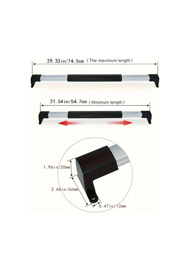 Dashanshop 1 Adet Ev Tipi Karavan Kapı Kolu, Ayarlanabilir Universal Sağlam Kaymaz Tutma