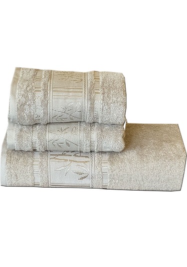 Goldroom 3lü Banyo Havlu Seti Vizon