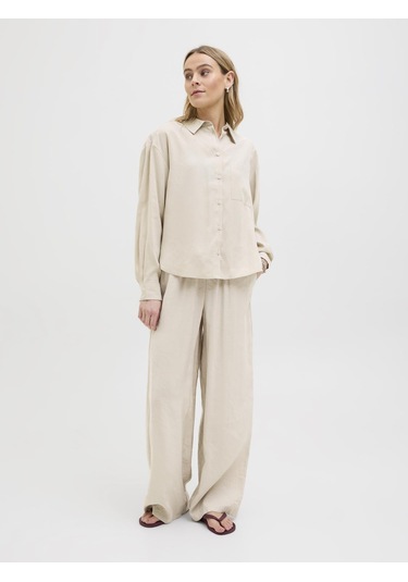 Jack & Jones Kadın Modal Gömlek - Fie - 12270927 Feather Gray