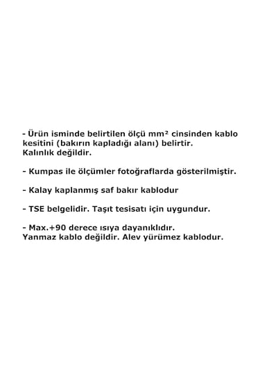 100 Metre 2mm² Siyah Bakır Kablo Kalaylı Nyaf Tekne Oto Karavan E