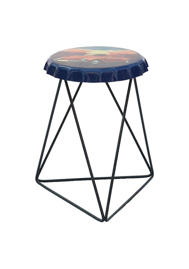 Beetle Metal Tabure Lacivert