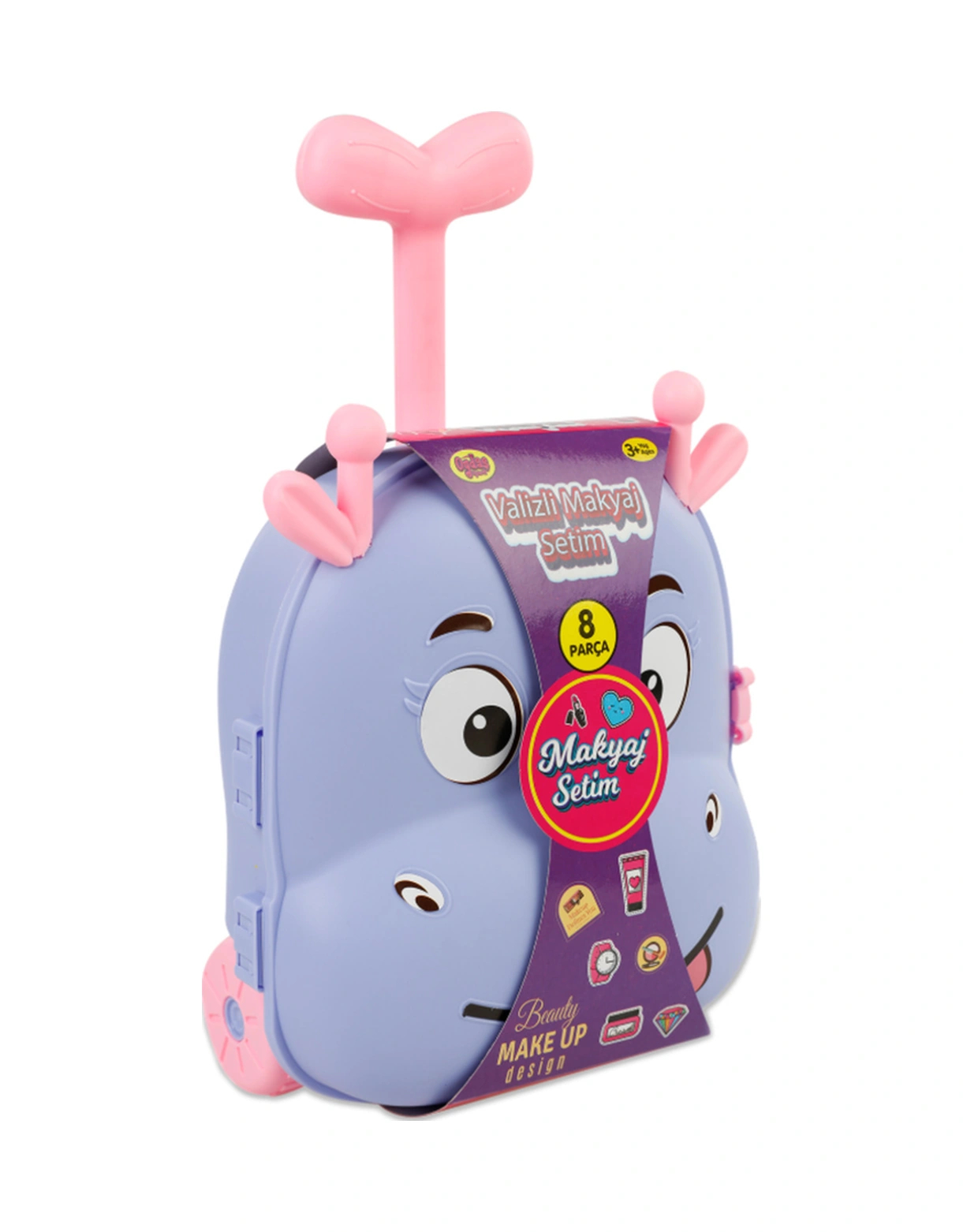 Toys 2615 8 Parçalı Sürüklemeli Makyaj Seti Bavulum