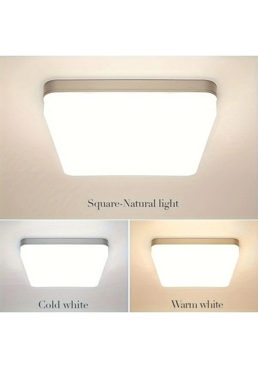 Fastbuy 16w Ming&ben Kare Led Tavan Lambası - Sıcak Beyaz, 15cm, 110-240v, İç Mekan Koridor Ve Balkon Dekoru Sıcak Beyaz