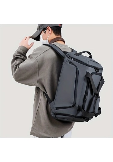 Sandwich Kolay Taşıma Motion003 Siyah Kapasiteli Spor Çantası Oxford Dayanıklı Ayarlanabilir Askılı Seyahat Çantası Siyah