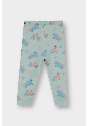 Defacto Kız Bebek 4lü Pijama Takımı Unicorn Baskılı Uzun Kollu Penye Üst Uzun Alt F7201a525aupn350 Pembe