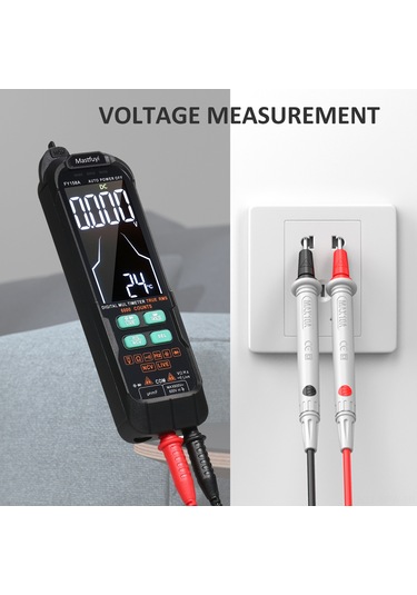 Maiyame Mastfuyi Fy158a Otomatik Dijital Multimetre - Akıllı Elektronik Test Aleti, Ac/dc Gerilim Akım Direnc Ölçer, Taşınabilir Siyah 3 Aaa Pil Yok