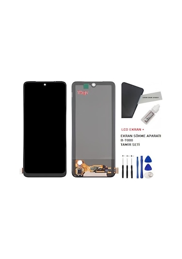 Tkgz - Xiaomi Redmi Note 10s Uyumlu Lcd Ekran Dokunmatik Service - Pack + B-7000 + Montaj Seti