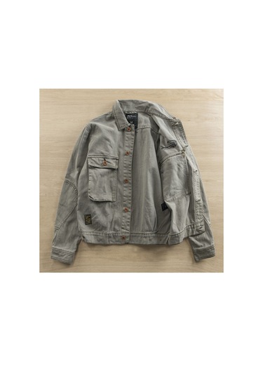 Erkekler İçin Günlük Kot Ceket Koyu Mavi