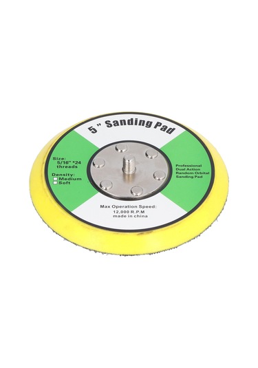 Ximistore9 Pu Malzeme Pnömatik Zımpara Diski, 5 İnç, 5/16"x24 Vida, 12000 Devir/dakika, Zımpara Ve Parlatma İçin Uygun