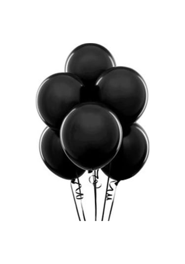 Gemar Siyah Renkli Balon 26cm - 20 Adet Siyah