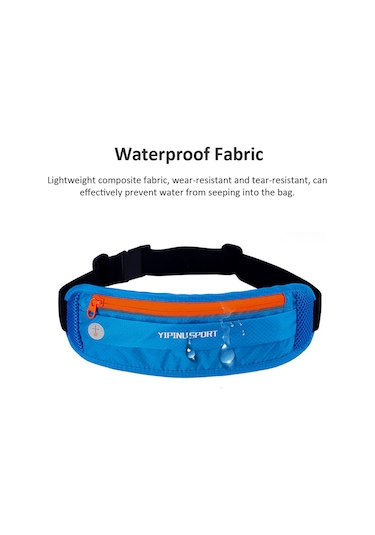 Gajeena Spor Ve Fitness İçin Su Geçirmez Koşu Kemeri, Cep Tasarımı, Ayarlanabilir Kayış, Reflektif Şeritli Kırmızı