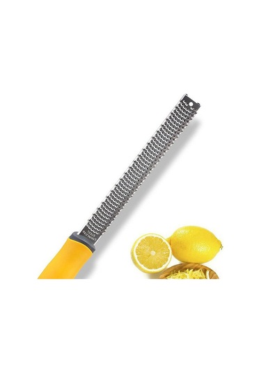 Hangfox 304 Paslanmaz Çelik Zımpara, Ergonomik Plastik Kollü, Tüm Meyve Sebze Peynir İçin Uygun, Easy Clean, 32 Cm, Plastik Kapaklı