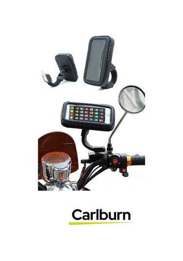 Özel Üretim Şeffaf Ön Yüzeyli Hafif 360 Derece Dönebilen Su Geçirmez Motosiklet Telefon Tutucu